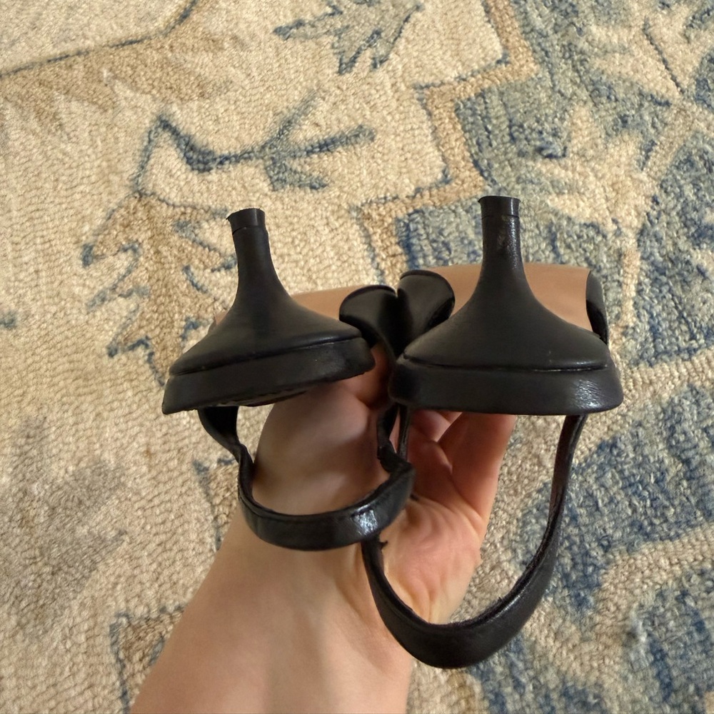 Steve Madden Black Slingback Heels - Picture 6 of 9